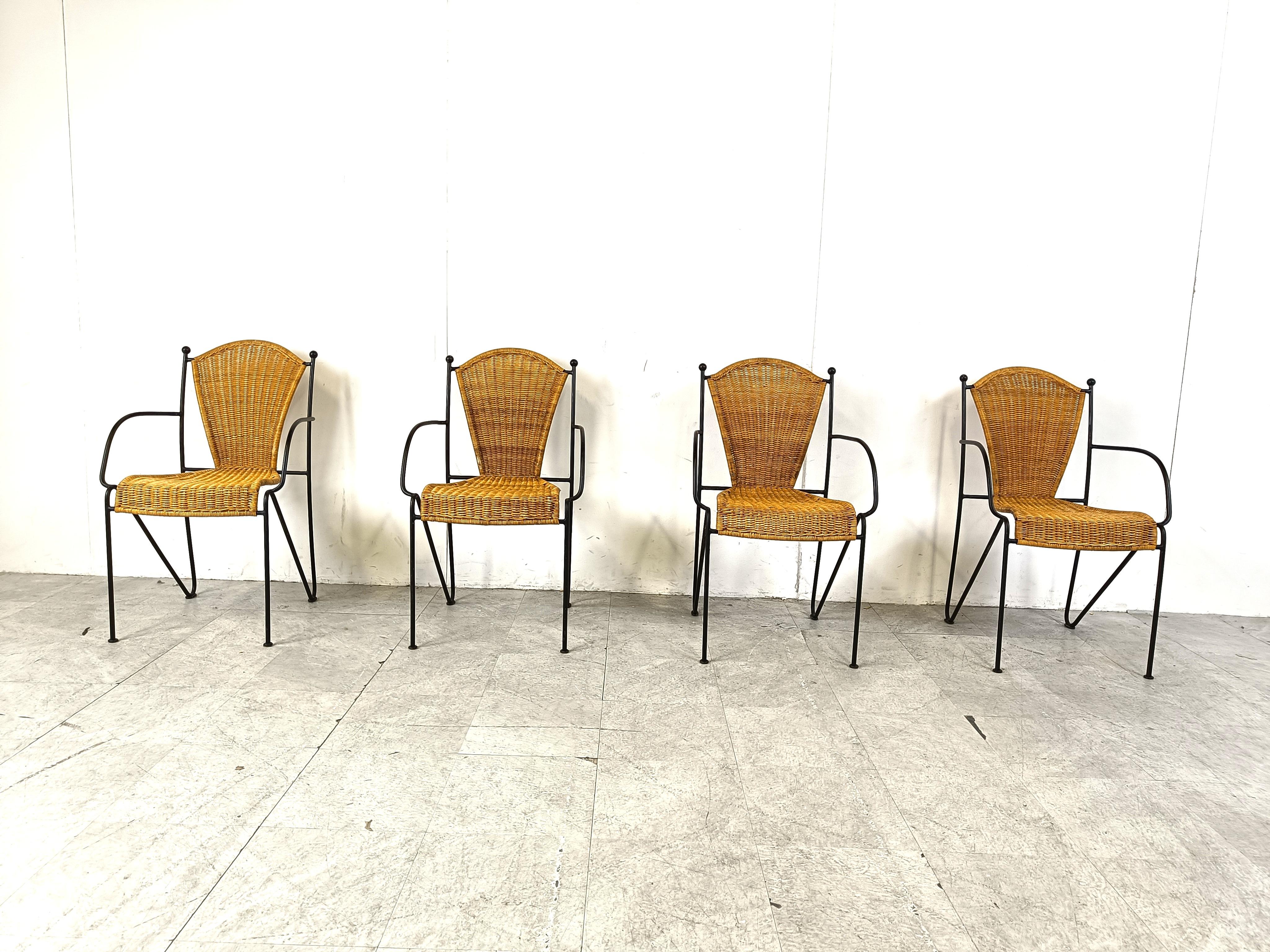 French Side Chairs by Frederick Weinberg, 1960s, Set of 4
