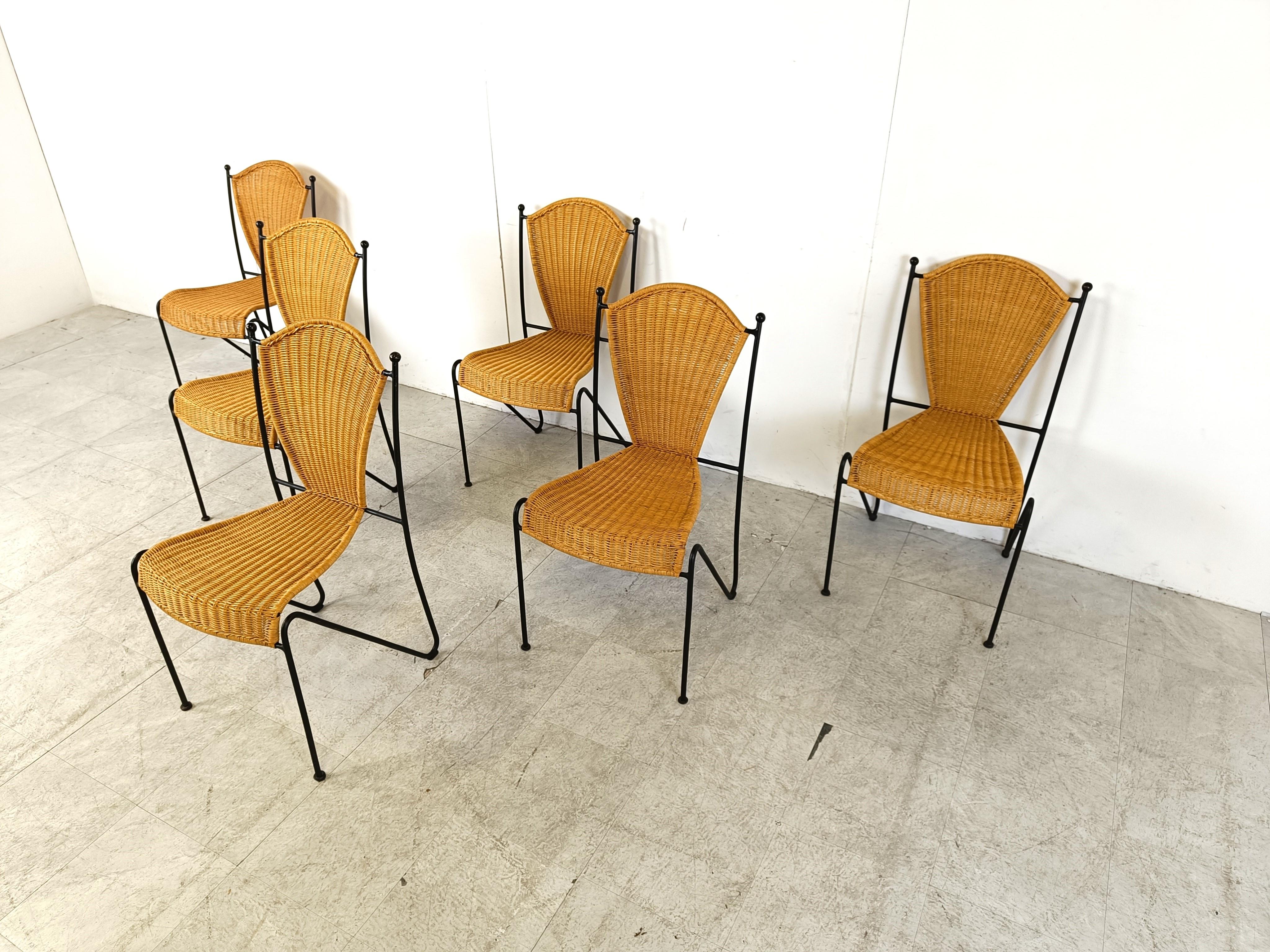 Side Chairs by Frederick Weinberg, 1960s, Set of 6 In Good Condition In HEVERLEE, BE