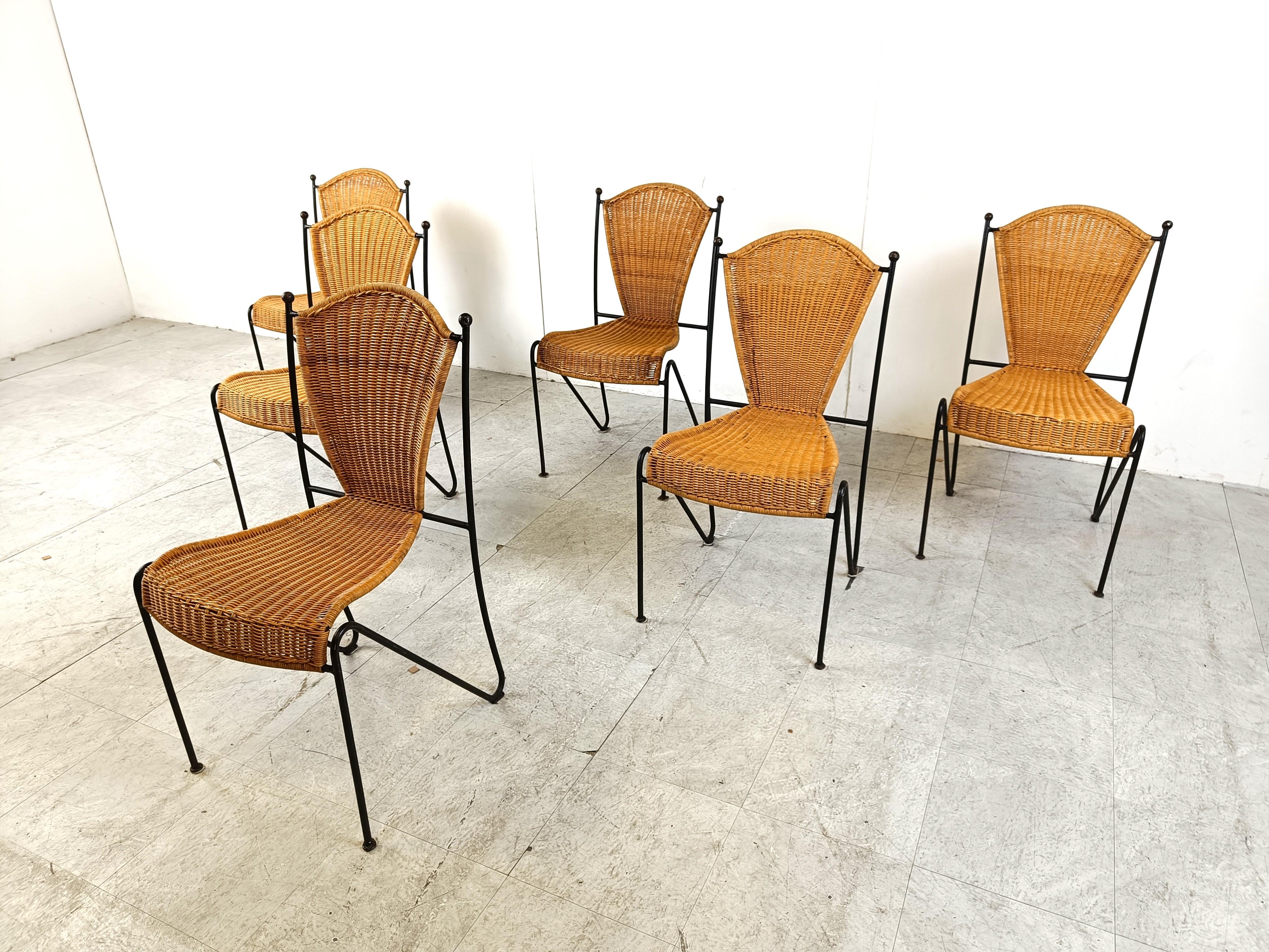 Side Chairs by Frederick Weinberg, 1960s, Set of 6 In Good Condition In HEVERLEE, BE