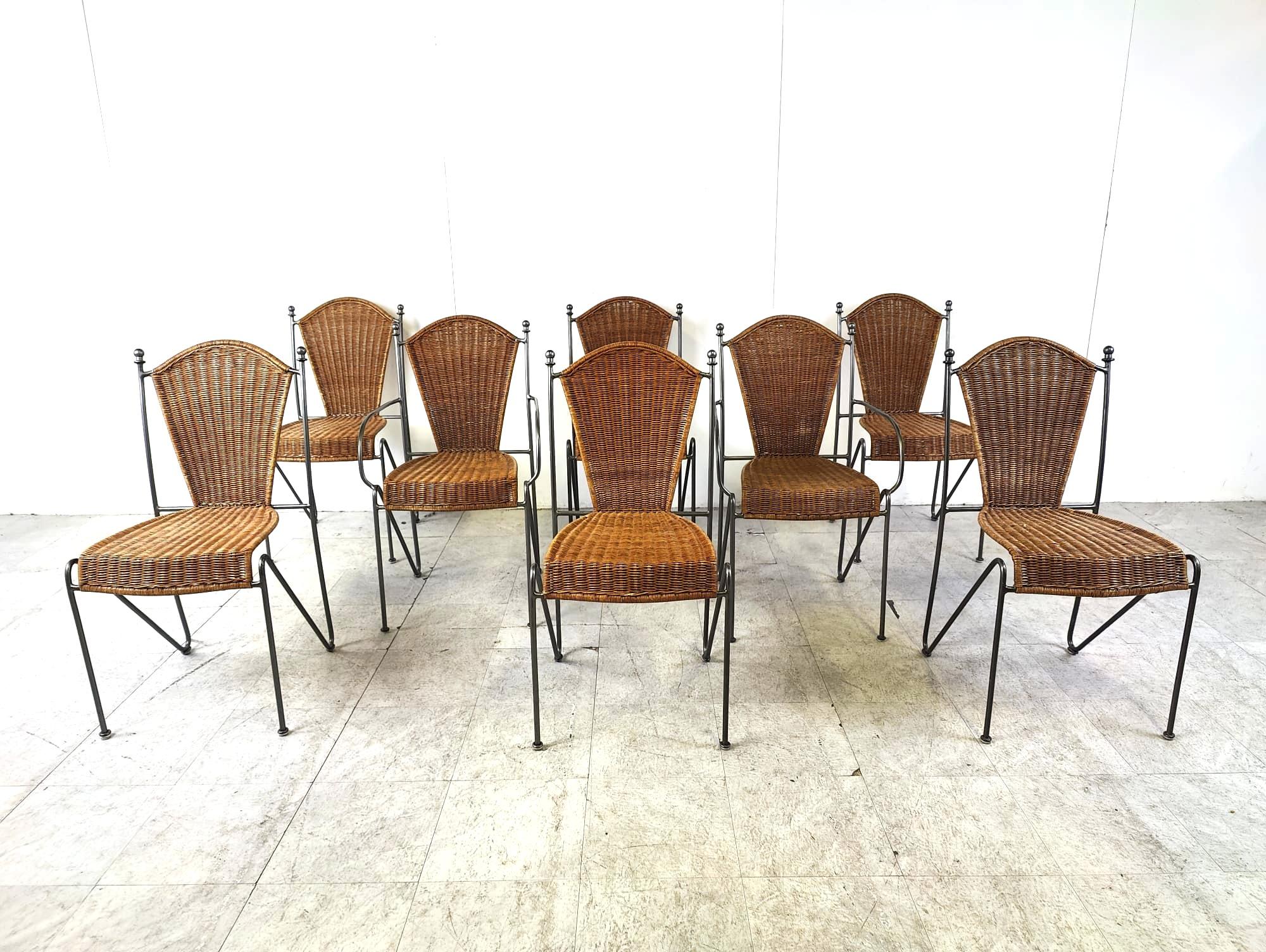 Side Chairs by Frederick Weinberg, 1960s, Set of 8 3