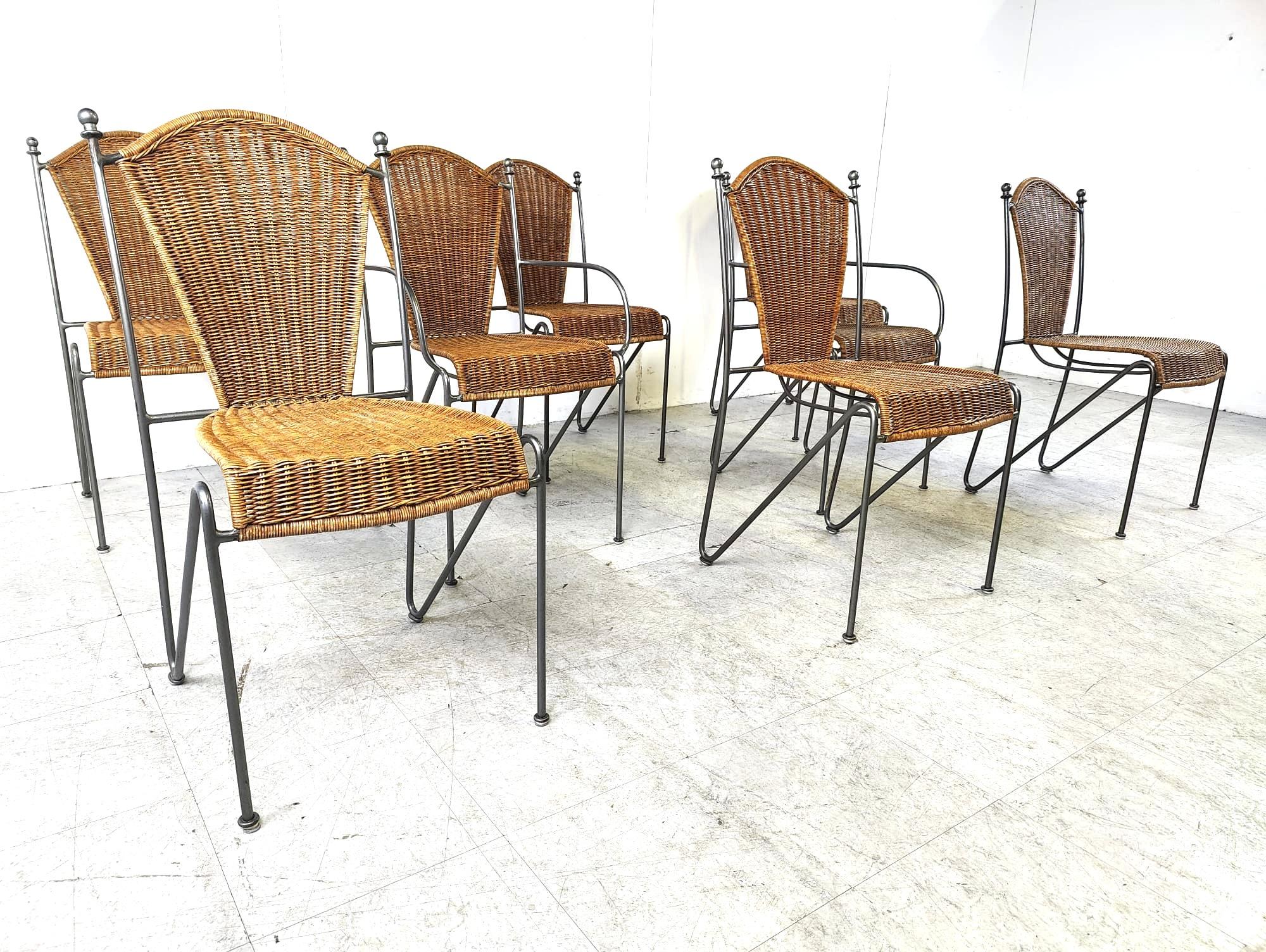 Mid-20th Century Side Chairs by Frederick Weinberg, 1960s, Set of 8 For Sale