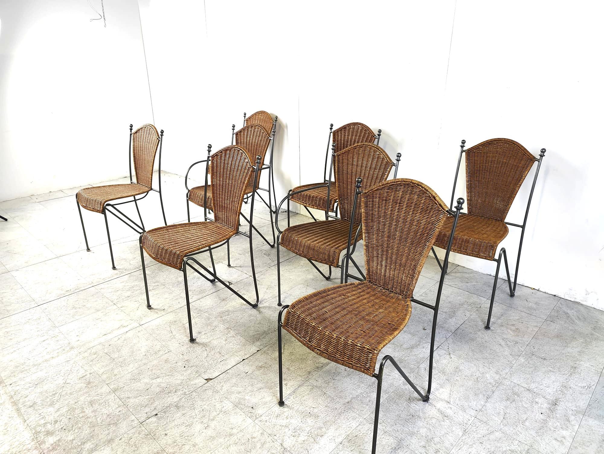 Side Chairs by Frederick Weinberg, 1960s, Set of 8 For Sale 1
