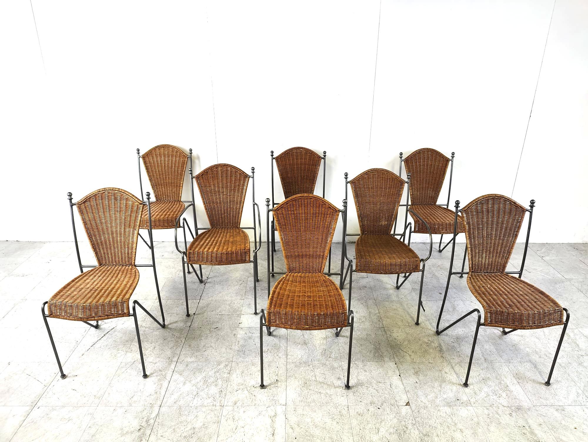 Side Chairs by Frederick Weinberg, 1960s, Set of 8 2