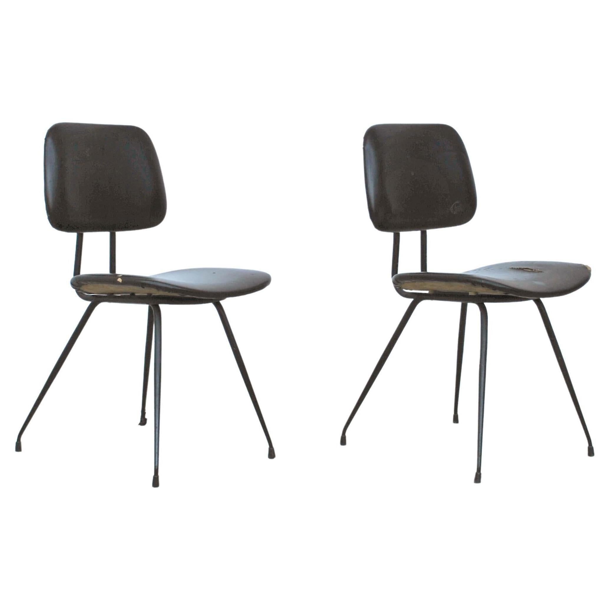 Side Chairs DU12 by Mario Rinaldi for Rima, Italy, 1950s, Set of 2 For Sale