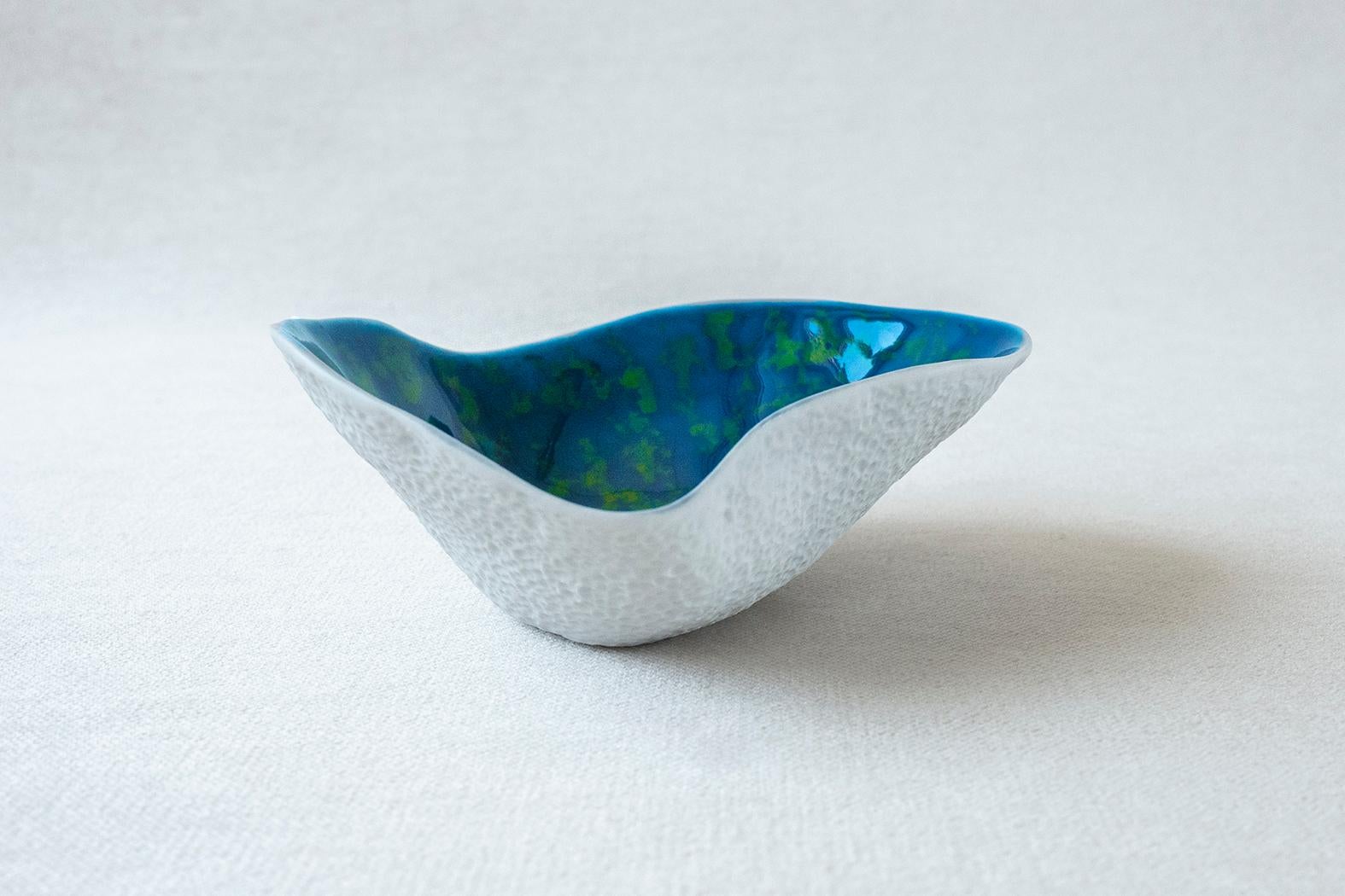Side Dish / Handmade Porcelain Tableware / Blue Lagoon / Indulge Nº2 In New Condition For Sale In Amsterdam, NL