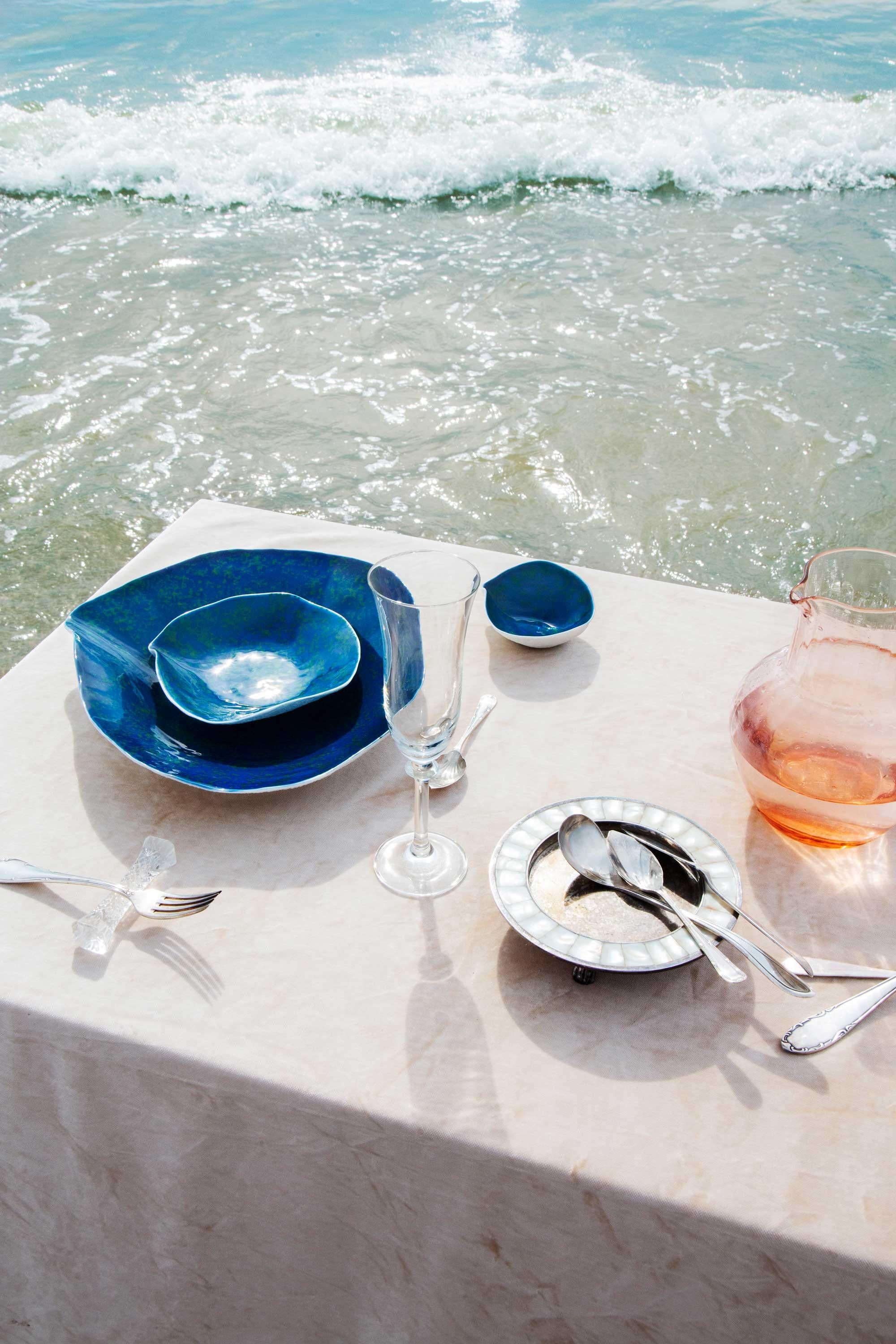 Side Dish / Handmade Porcelain Tableware / Blue Lagoon / Indulge Nº2 For Sale 1