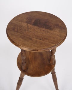 Side/Flower Table In Pine With Turned Legs From 1880s