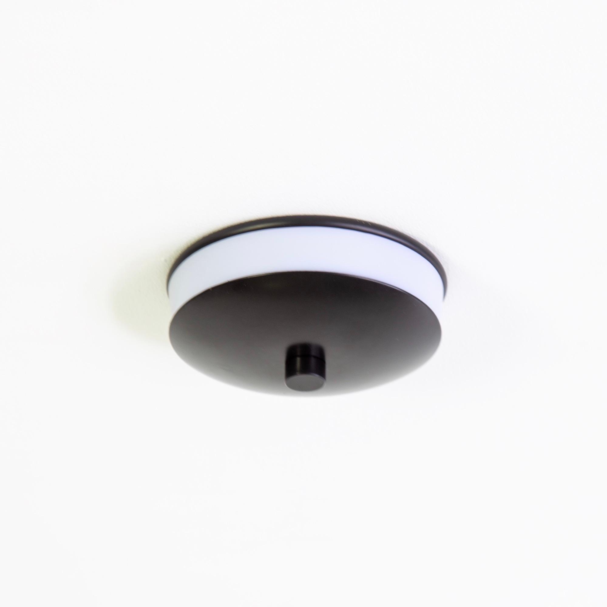 Machine-Made Side Flush Mount Ceiling Light by Research.Lighting, Small, Black, Made to Order For Sale