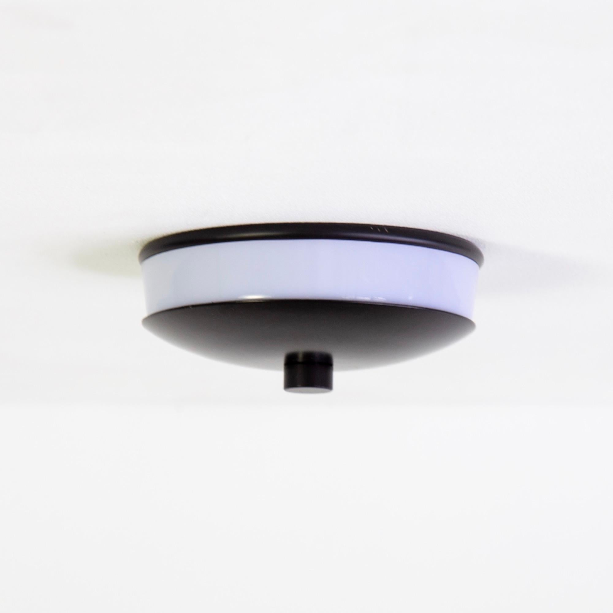 Side Flush Mount Ceiling Light by Research.Lighting, Small, Black, Made to Order In New Condition For Sale In Brooklyn, NY