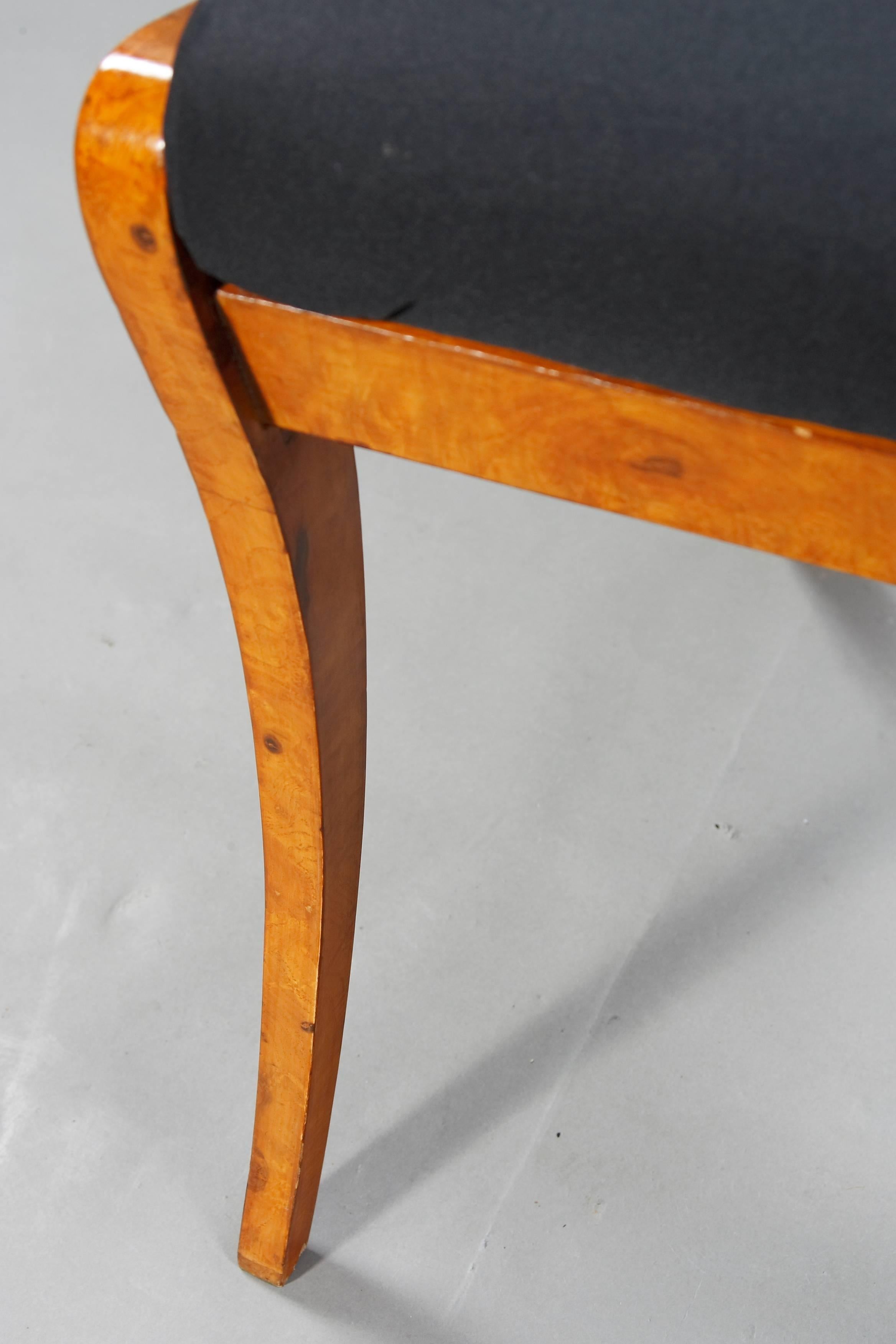German Side Frame Chair in the antique Biedermeier Style ash veneer