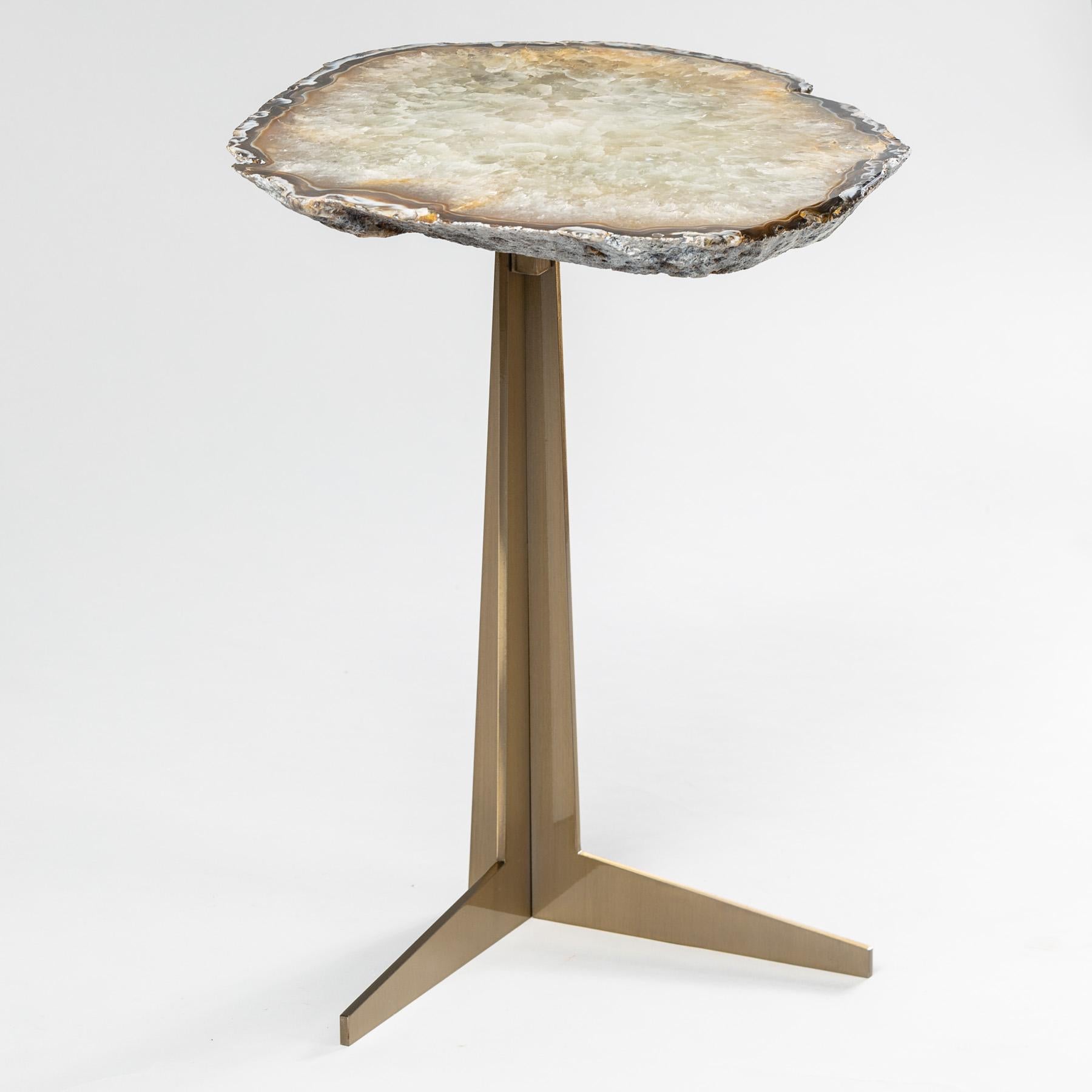 agate top side table