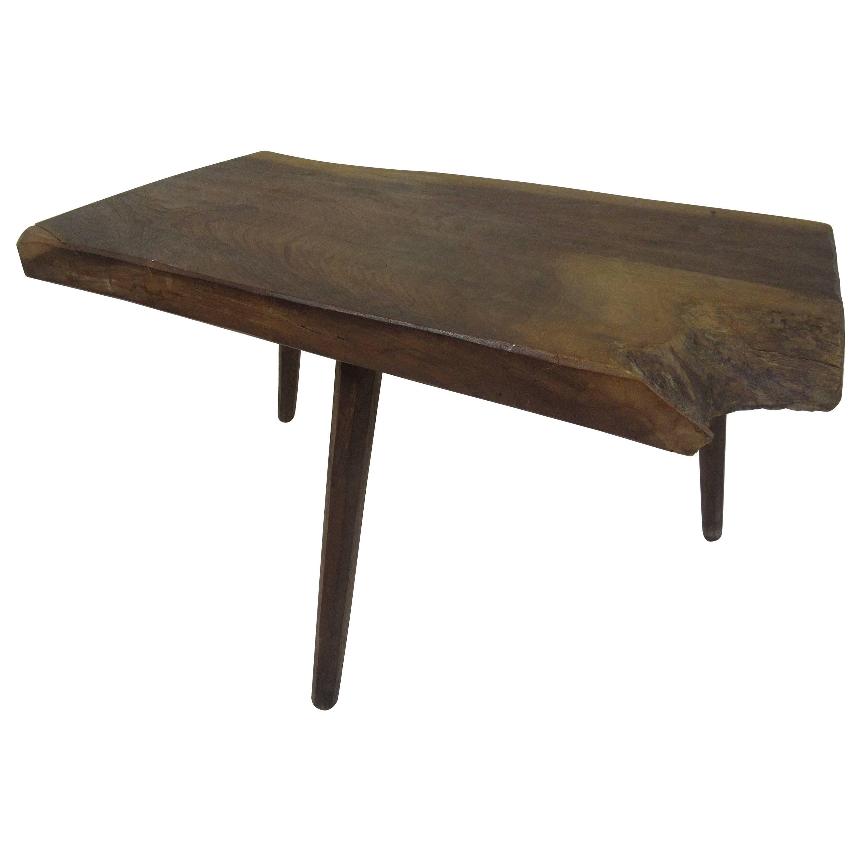 Side or Coffee Table in the Style of Nakashima Dated 1973