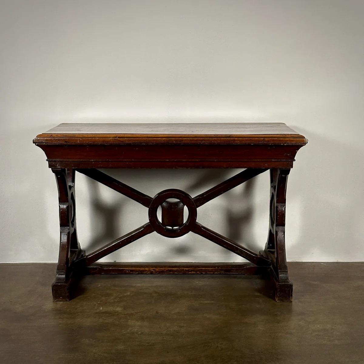 Wood Side or Console Table For Sale