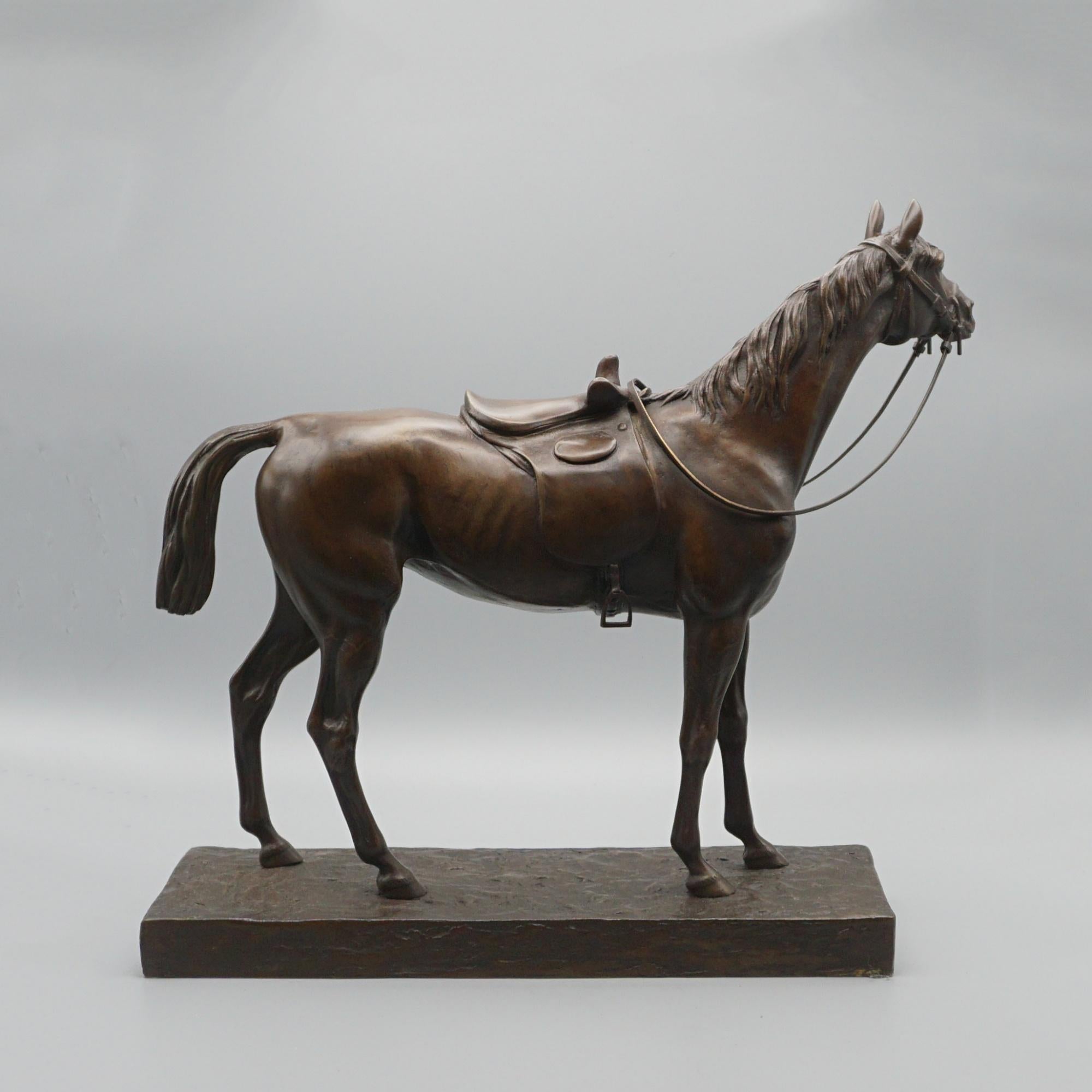 Bronzo Selle laterali Cavallo di Jules Moigniez, circa 1870 in vendita