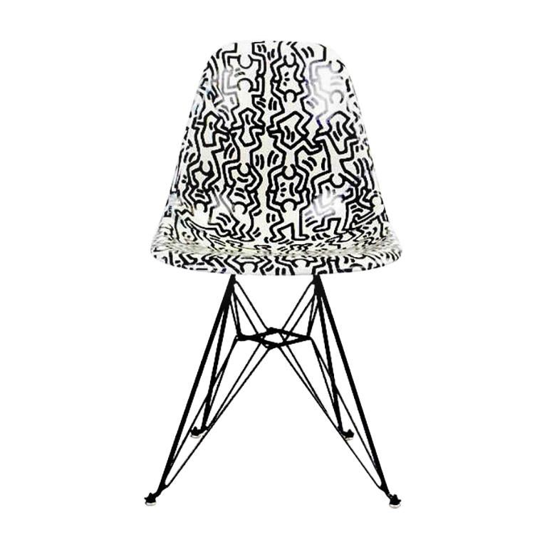 Side Shell Eiffel Chair 'Figures' after Keith Haring