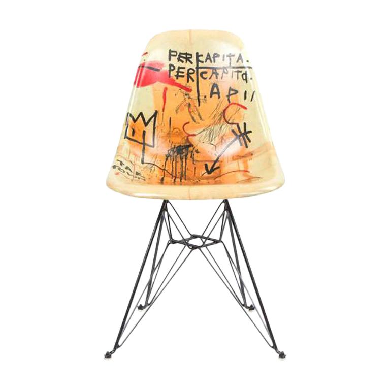 Side Shell Eiffel Chair 'Per Capita' after Jean-Michel Basquiat