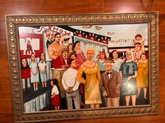 Side Show Circus By Self Taught Outsider Folk Artist Gloria Laposka