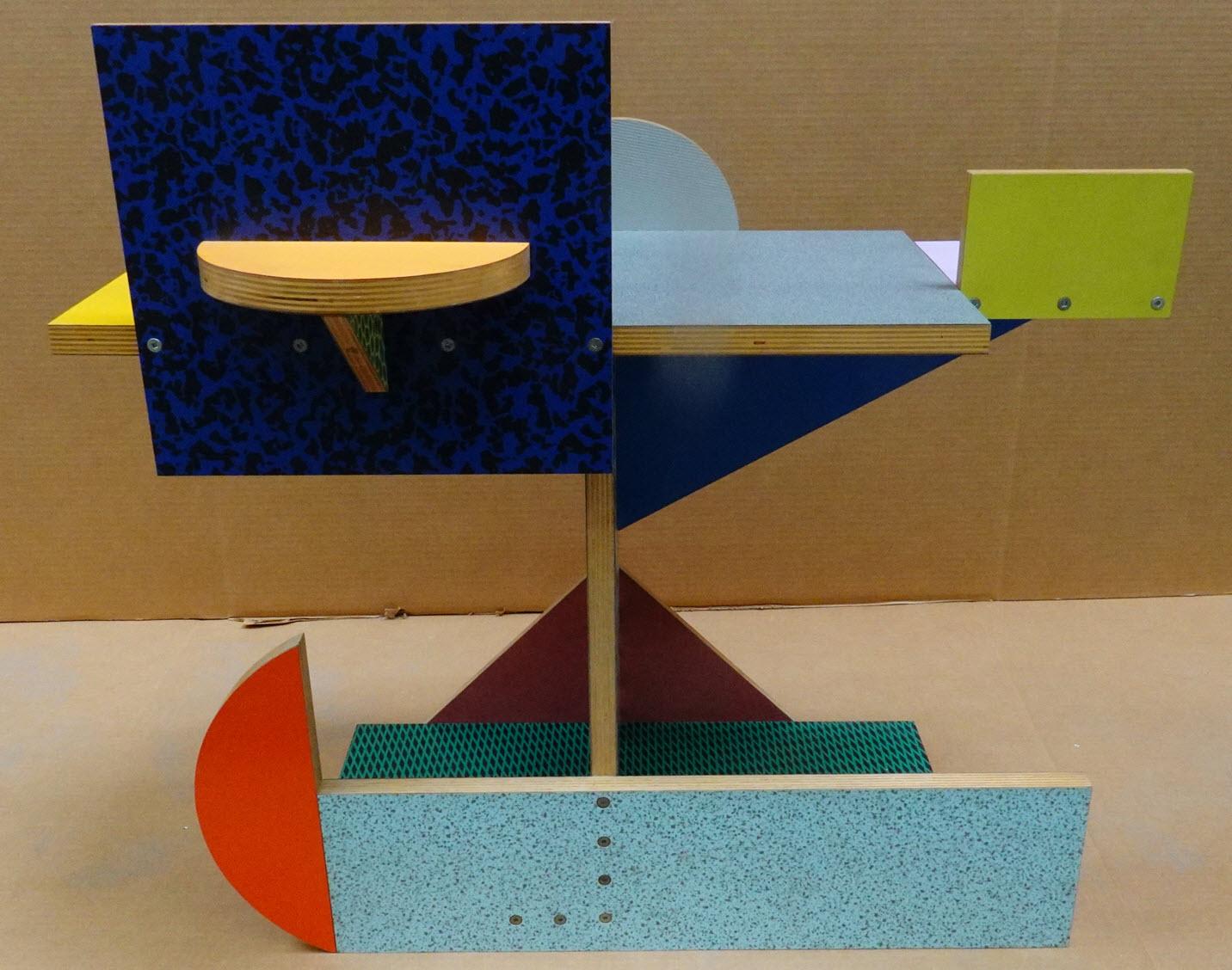 Painted 'Side Table 10' Side Table by Peter Shire, 1984 For Sale