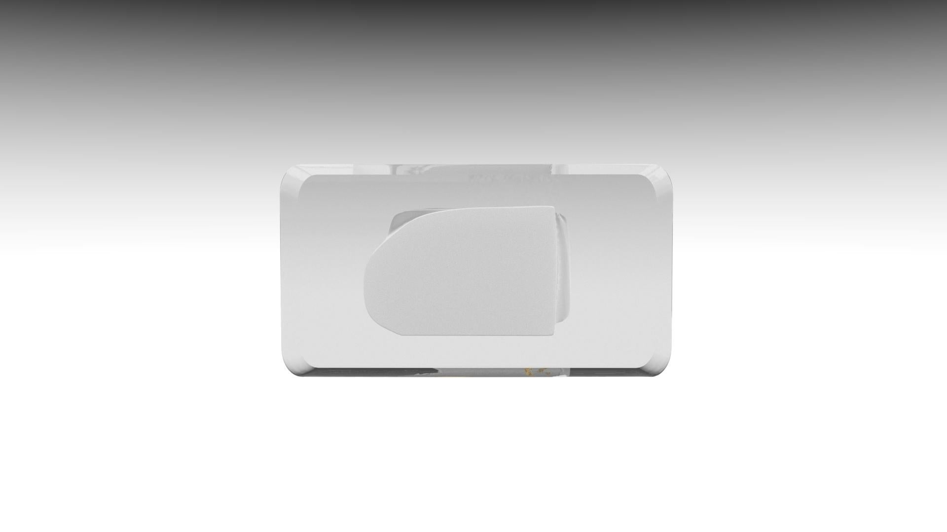 Table d'appoint Adelma, lignes 1, blanc arctique/or en vente 5