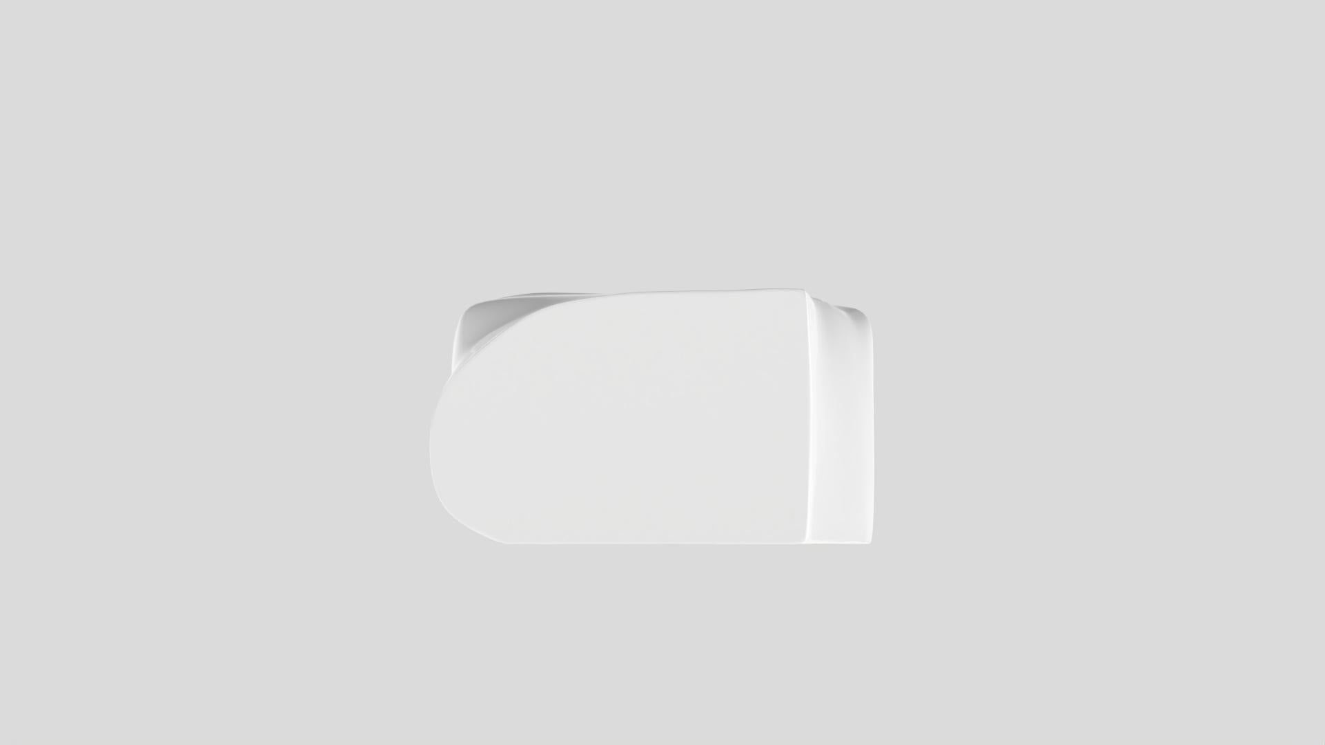 Fait main Table d'appoint Adelma, lignes 1, blanc arctique/or en vente