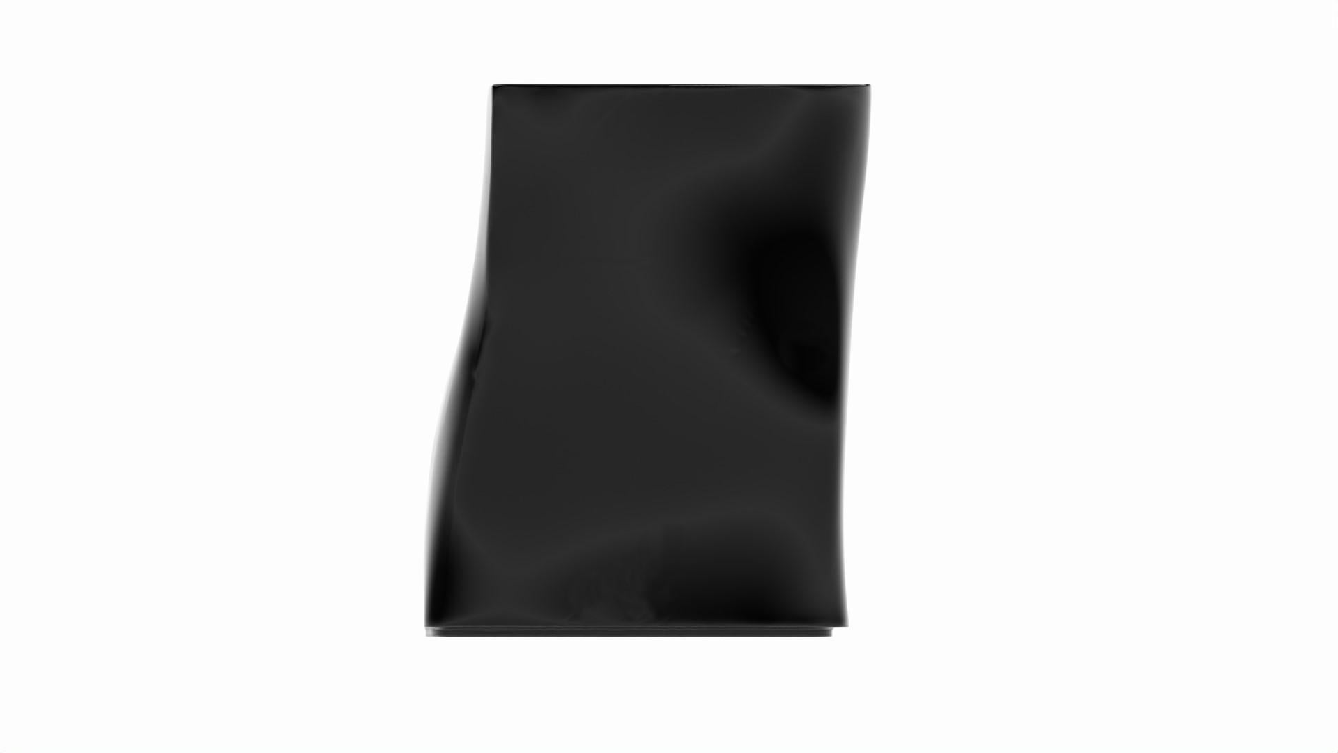 Plaqué or Table d'appoint Adelma, lignes 1, Black Diamond/gold en vente