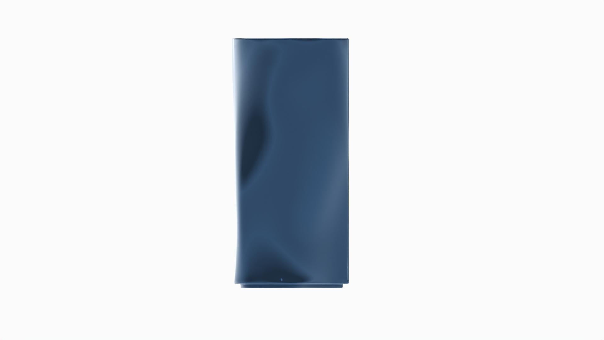 Beistelltisch Adelma, Linien 1, Mondblau/Gold (Handgefertigt) im Angebot