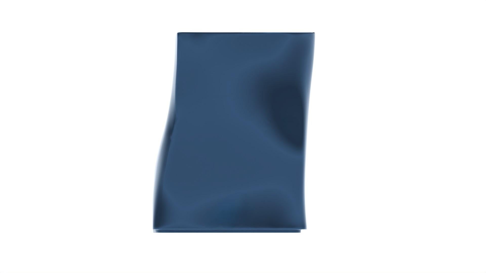 Beistelltisch Adelma, Linien 1, Mondblau/Gold (Vergoldung) im Angebot