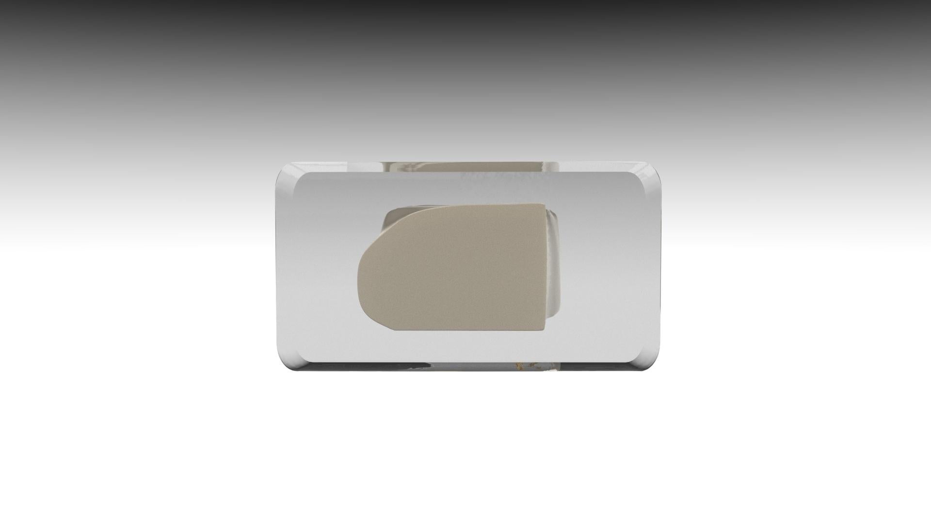Tavolino Adelma, lignes 1, Porcelaine White/gold in vendita 5