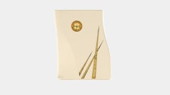 Side table Adelma, lignes 1, Porcelaine White/gold