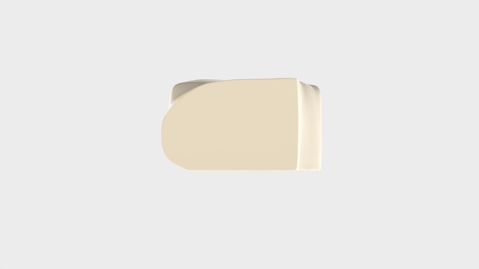 Mordenzato Tavolino Adelma, lignes 1, Porcelaine White/gold in vendita