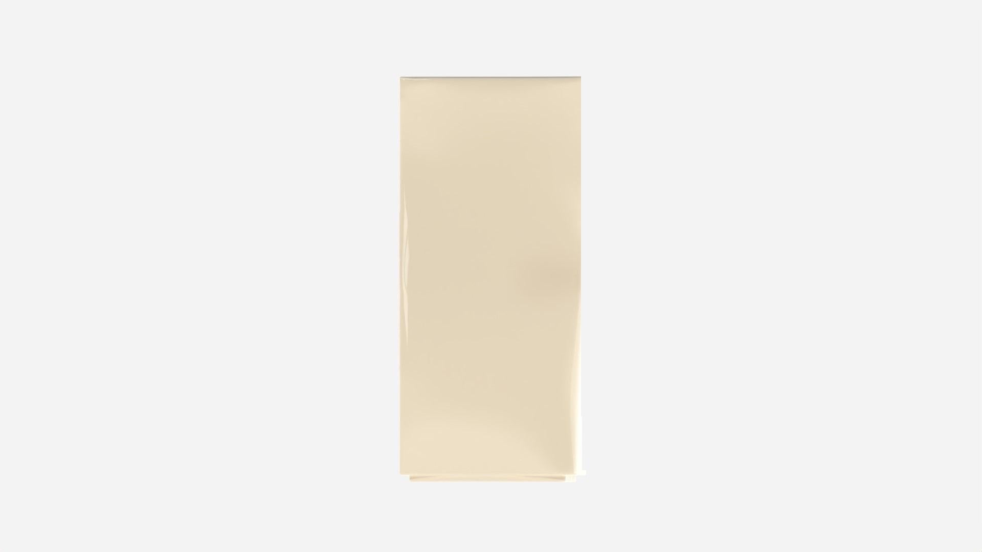 Tavolino Adelma, lignes 1, Porcelaine White/gold in vendita 1