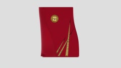 Side table Adelma, lignes 1, Umbrian Red/gold
