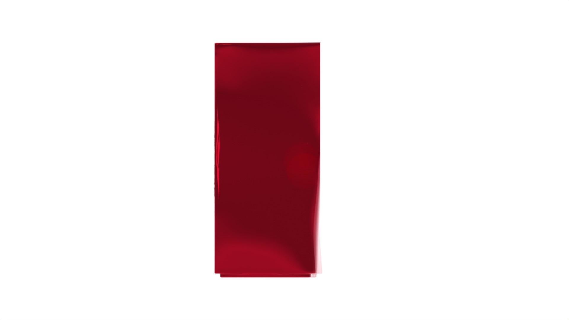 Table d'appoint Adelma, lignes 1, rouge/or Ombrie en vente 1