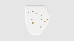 Side table Alessia, Constellation 1, Arctic White/gold