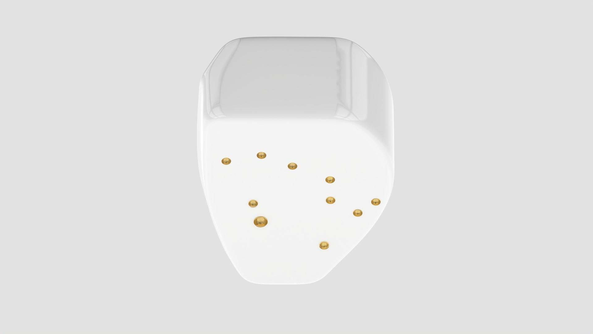 Mesa auxiliar Alessia, Constelación 1, Blanco ártico/oro Siglo XXI y contemporáneo en venta