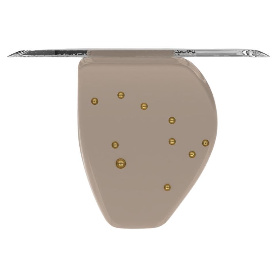Side table Alessia, Constellation 1, Light Oyster/gold