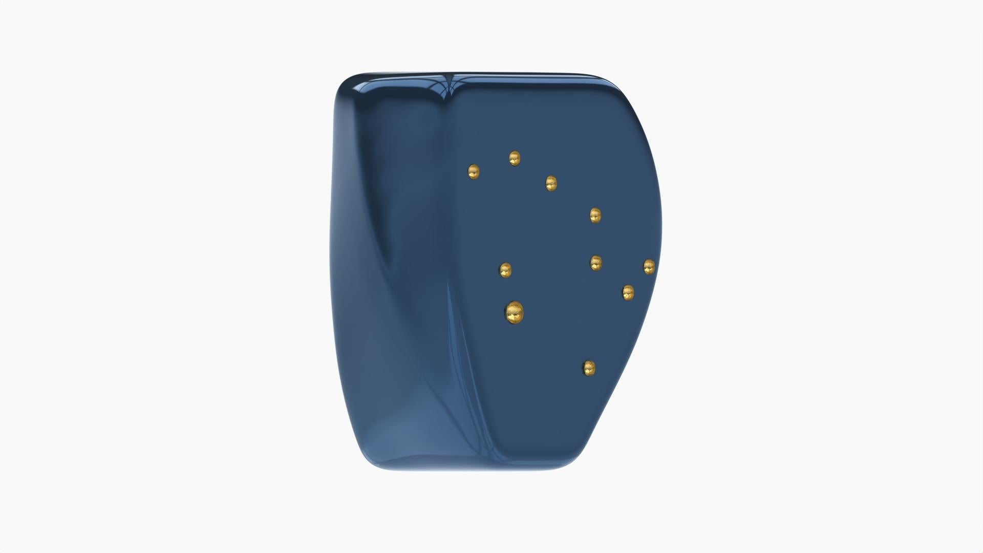 Mesa auxiliar Alessia, Constelación 1, Azul lunar/oro Movimiento estético en venta