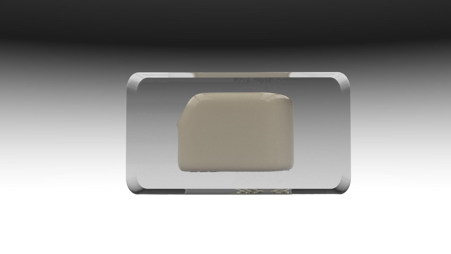 Mesa auxiliar Alessia, Constelación 1, Piel de porcelana/oro Francés en venta