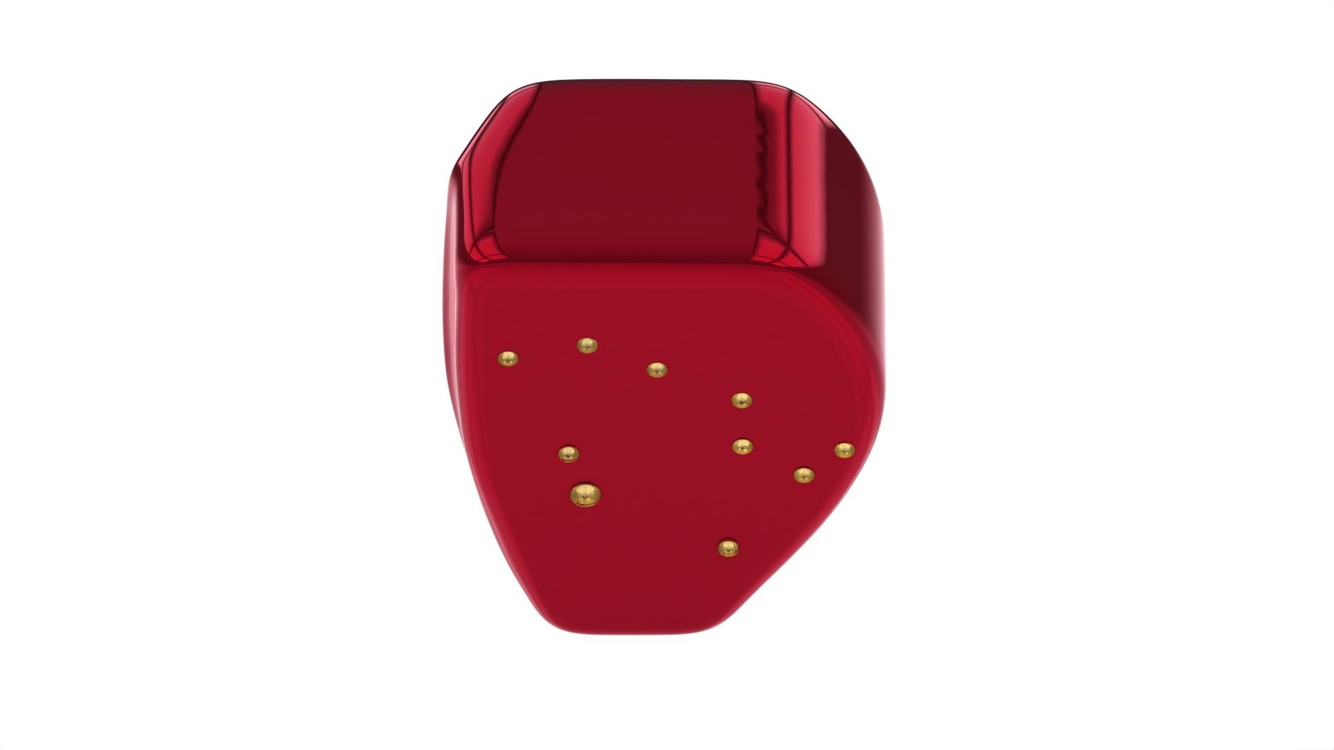 Mesa auxiliar Alessia, Constelación 1, Rojo umbro/oro Siglo XXI y contemporáneo en venta
