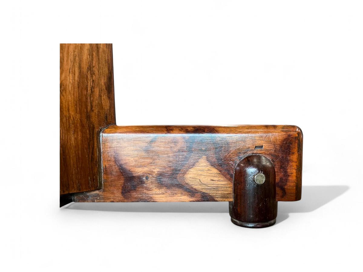 Side Table “Alex” in Hardwood, Marble & Chrome, Sergio Rodrigues, 1960's 3