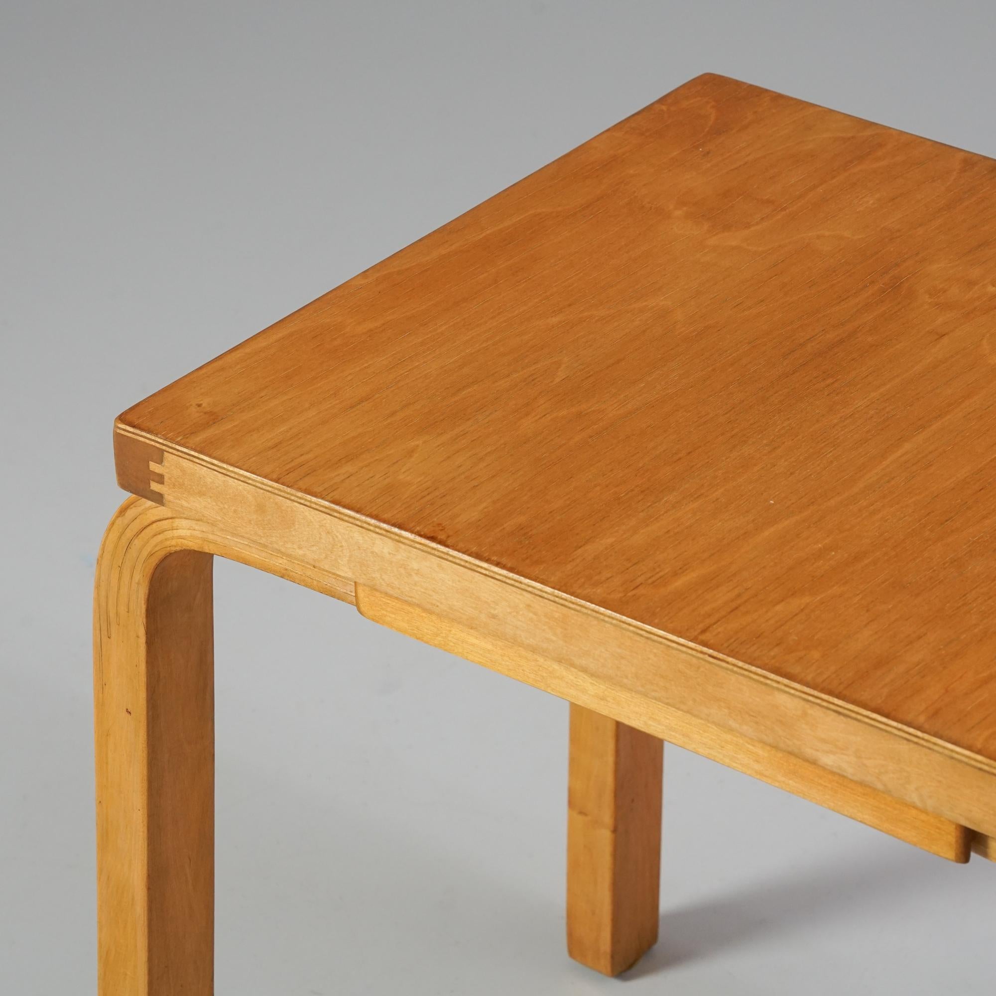 Finnish Side Table, Alvar Aalto, Oy Huonekalu- ja Rakennustyötehdas Ab, 1950s For Sale