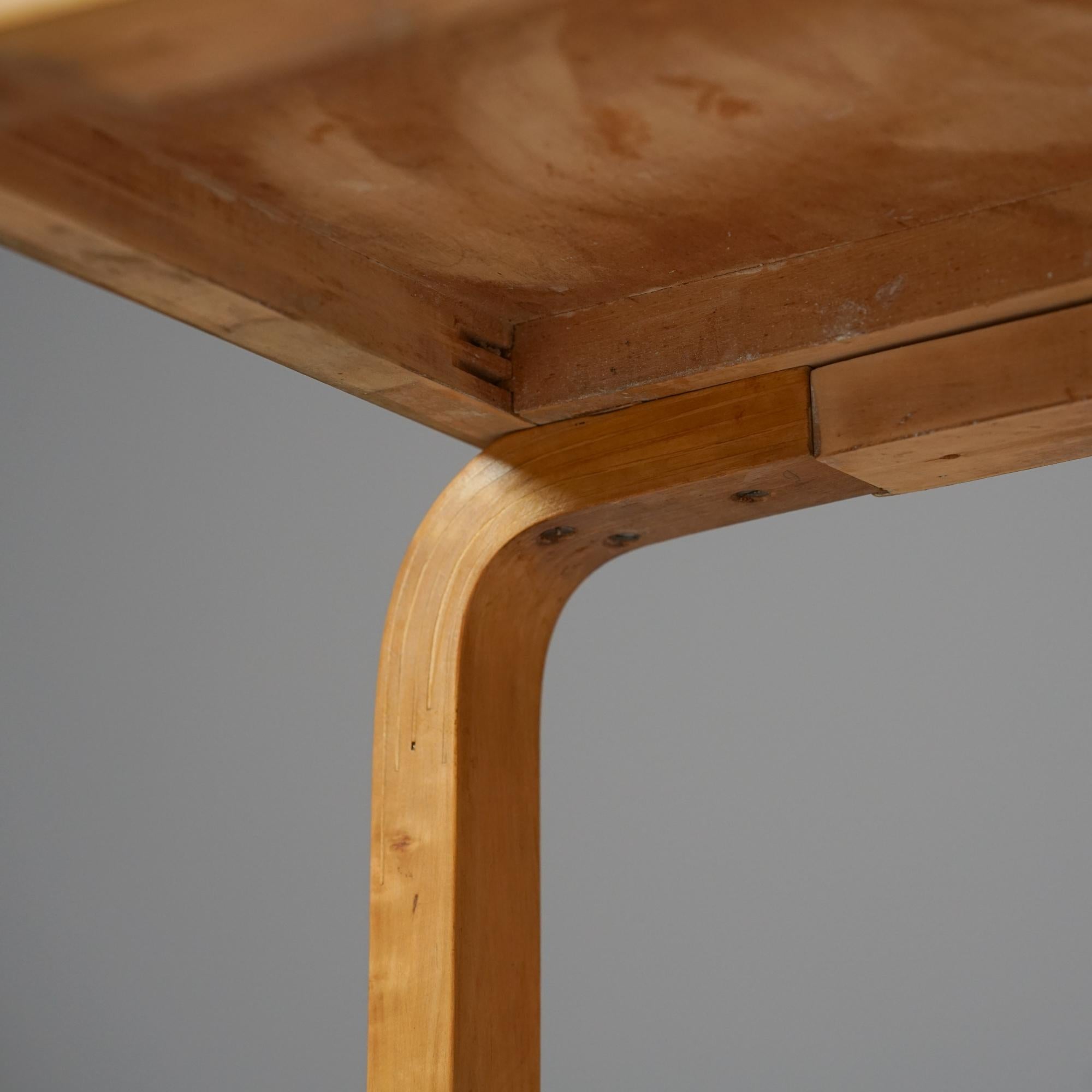 Mid-20th Century Side Table, Alvar Aalto, Oy Huonekalu- ja Rakennustyötehdas Ab, 1950s For Sale