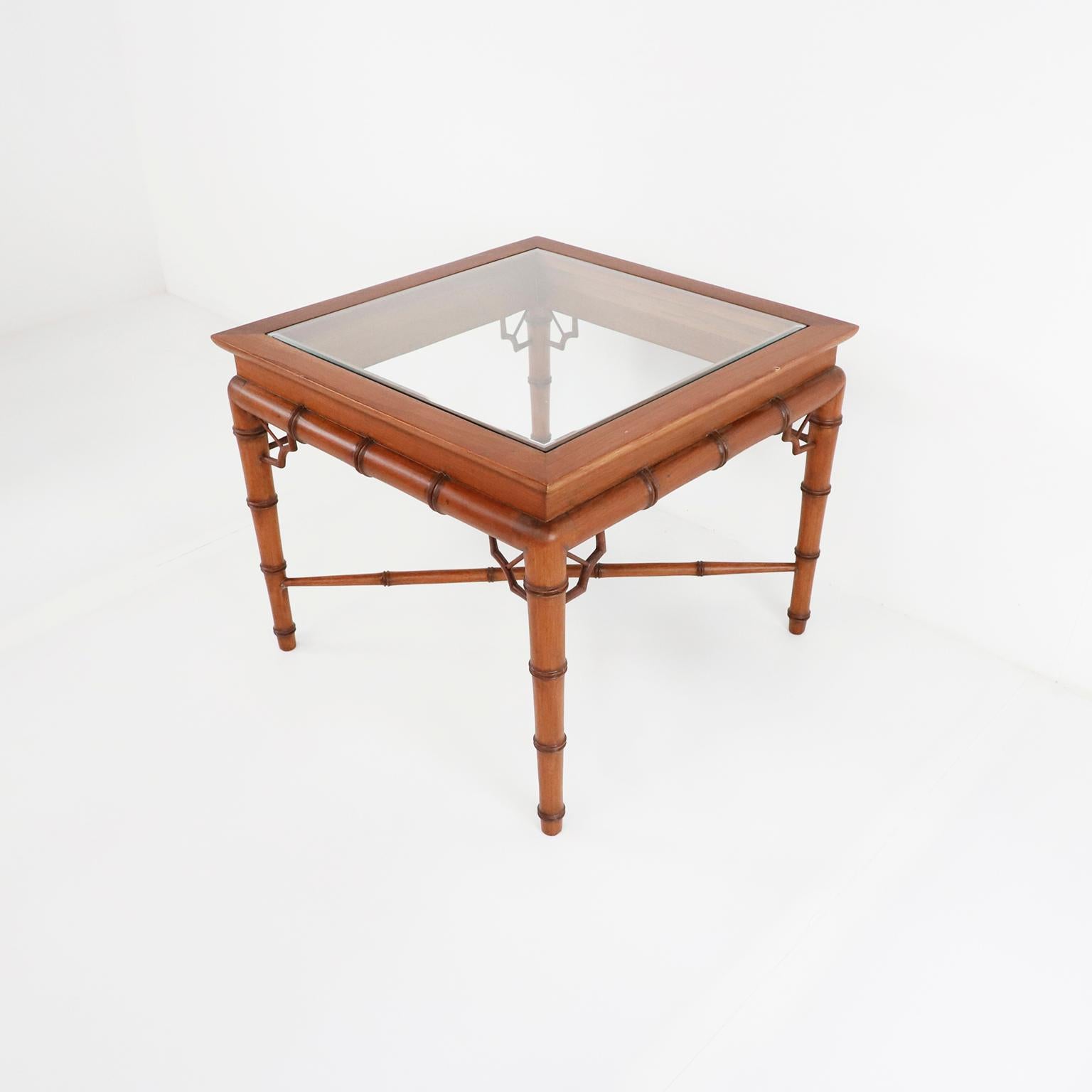 We offer this stunning side table attributed to Frank Kyle, circa 1960. Made in solid Mahogany.