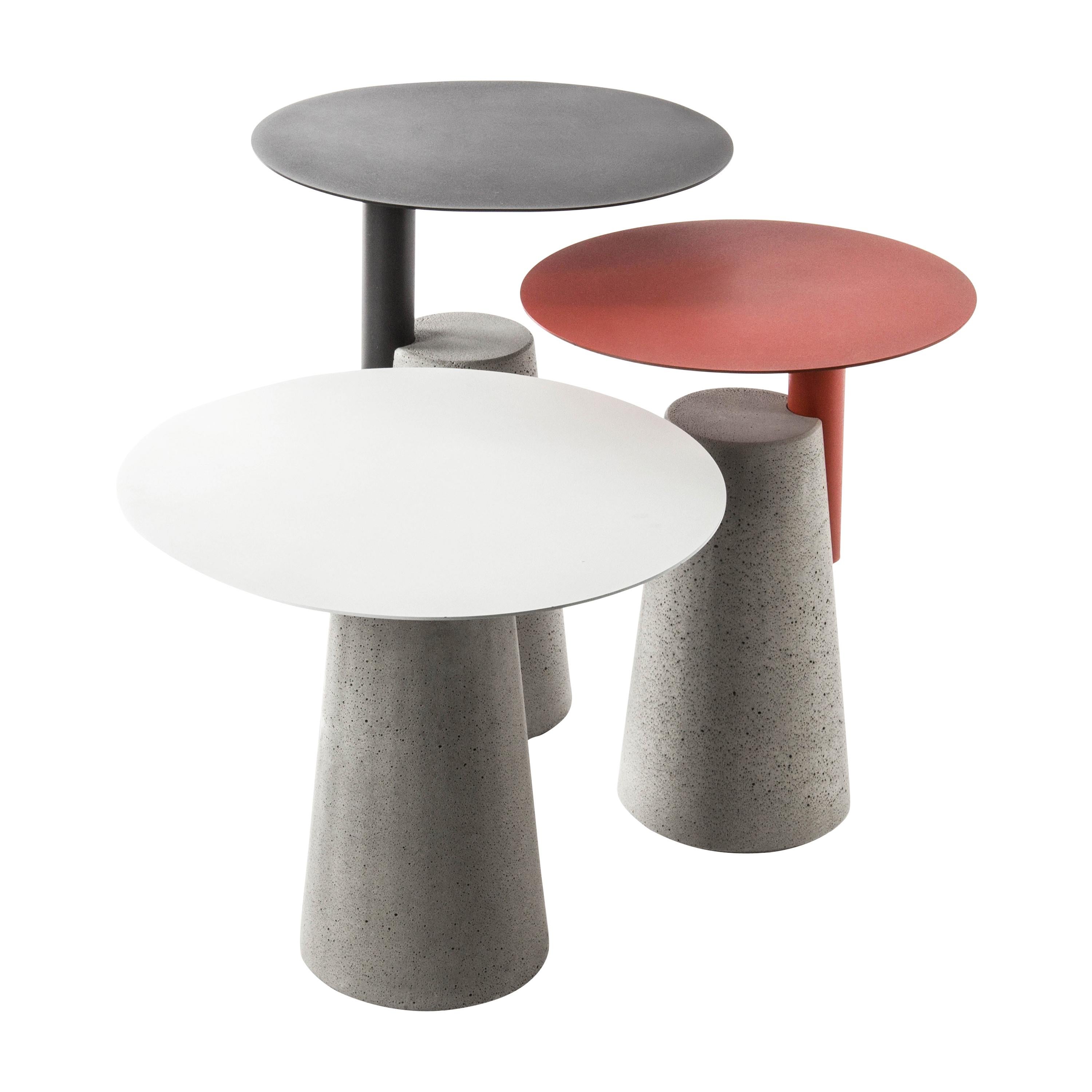 Side Table 'Bai' Made of Concrete and Steel '+Colors' '+Sizes' For Sale