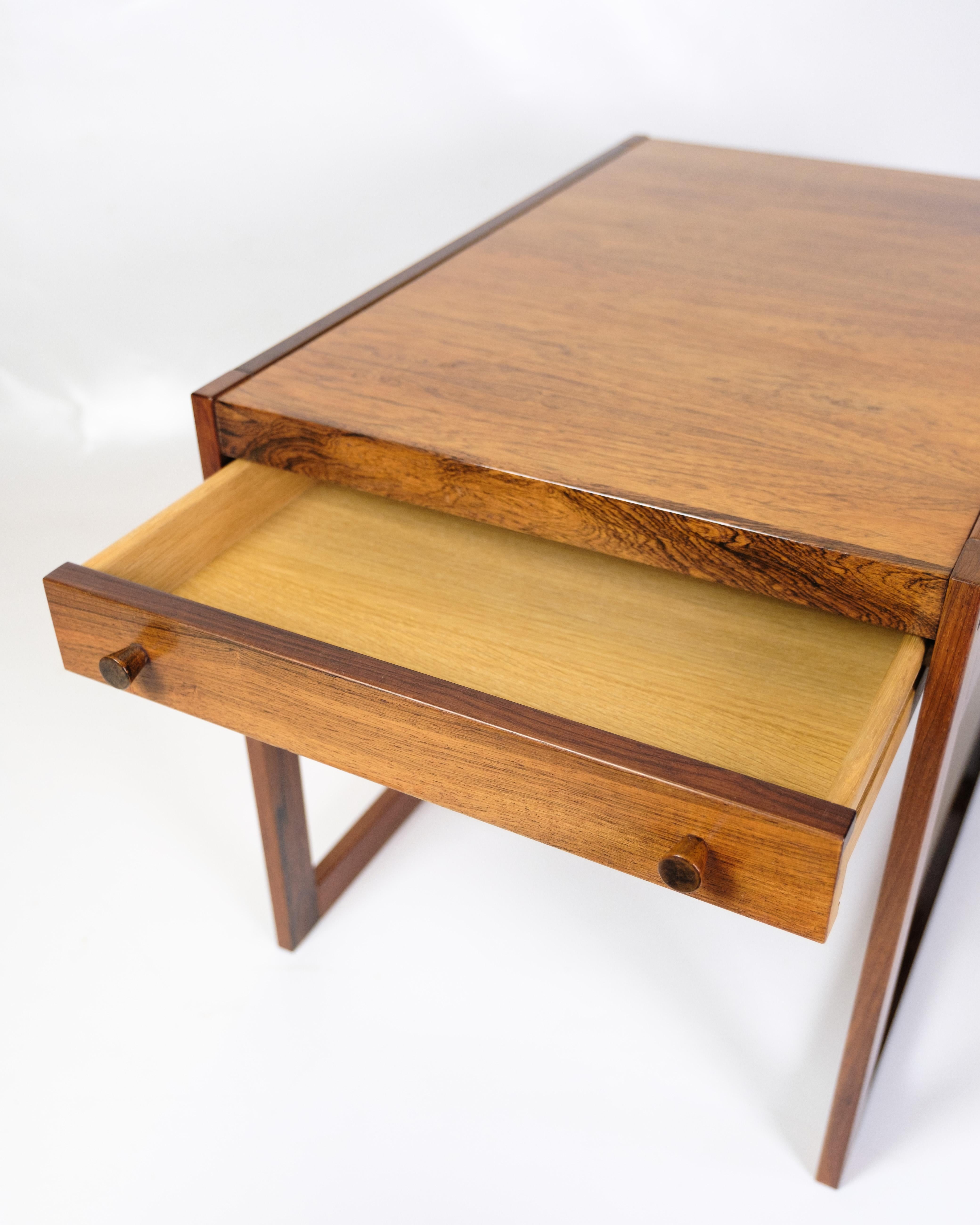 Side Table/Bedside Table With Draw Model K.T Nr. 152 Made In Rosewood From 1960s In Good Condition For Sale In Lejre, DK