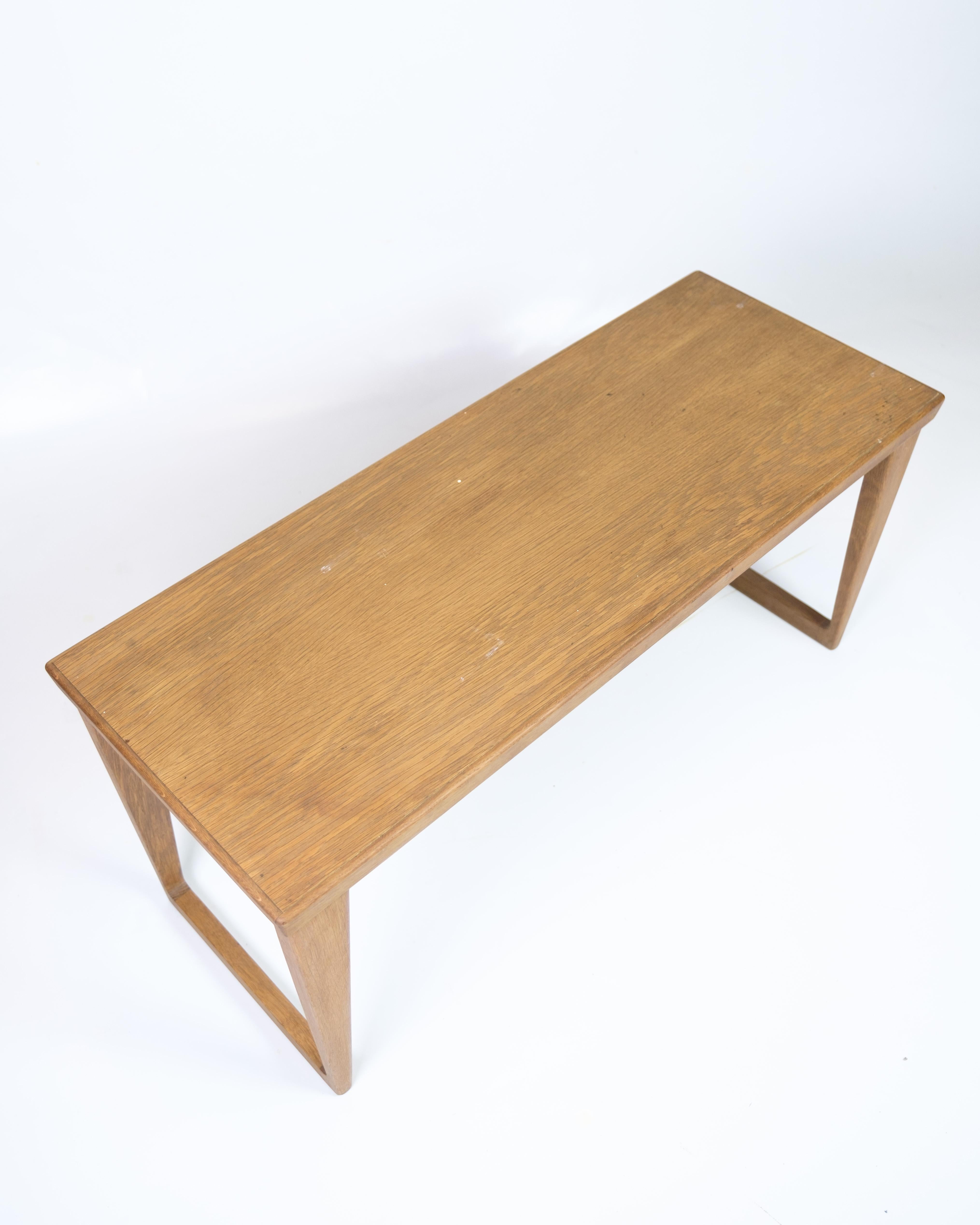 Mid-Century Modern Table d'appoint/ banc en chêne d' Aksel Kjersgaard pour le mobilier Odder dans les années 1960 en vente