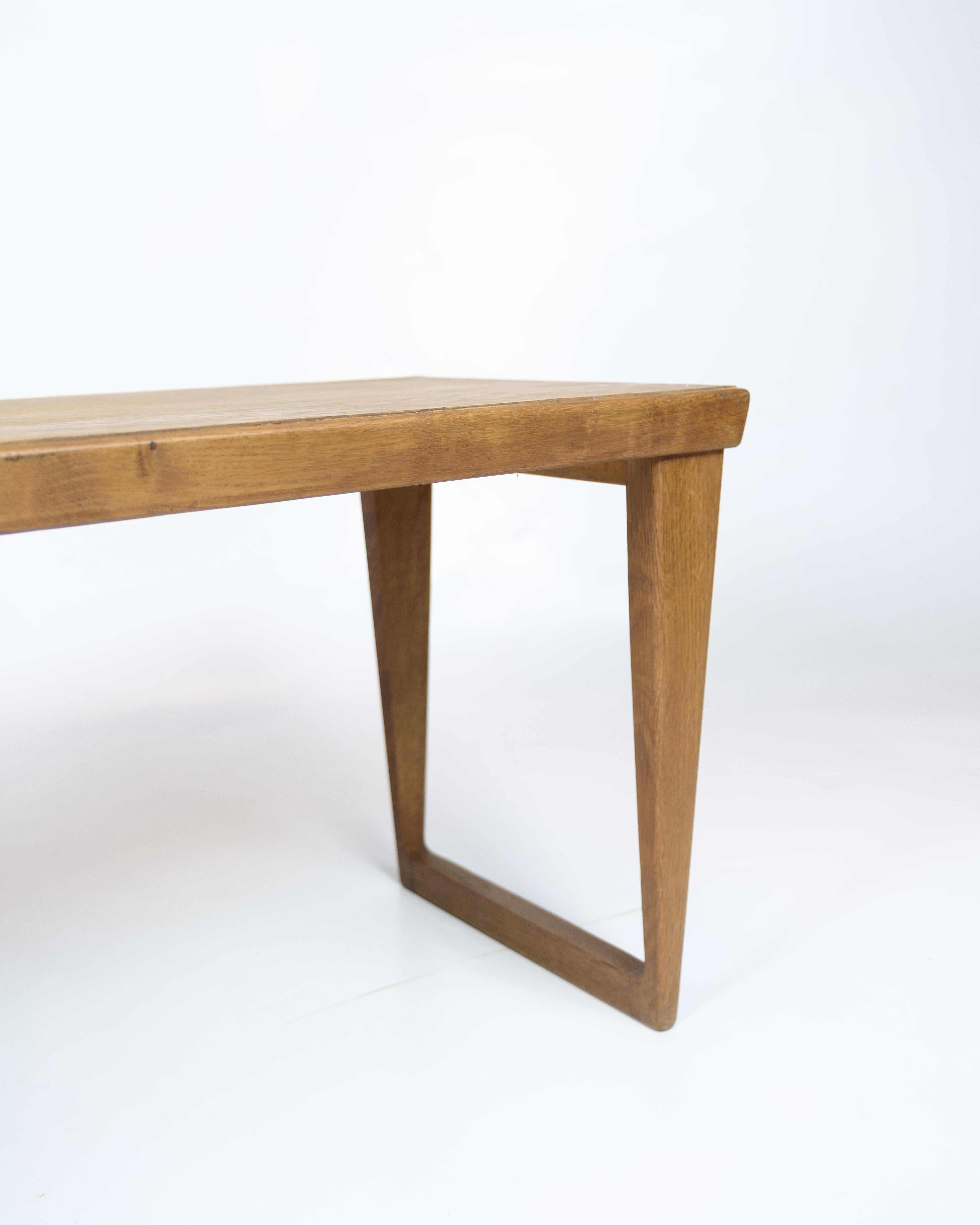 Danois Table d'appoint/ banc en chêne d' Aksel Kjersgaard pour le mobilier Odder dans les années 1960 en vente