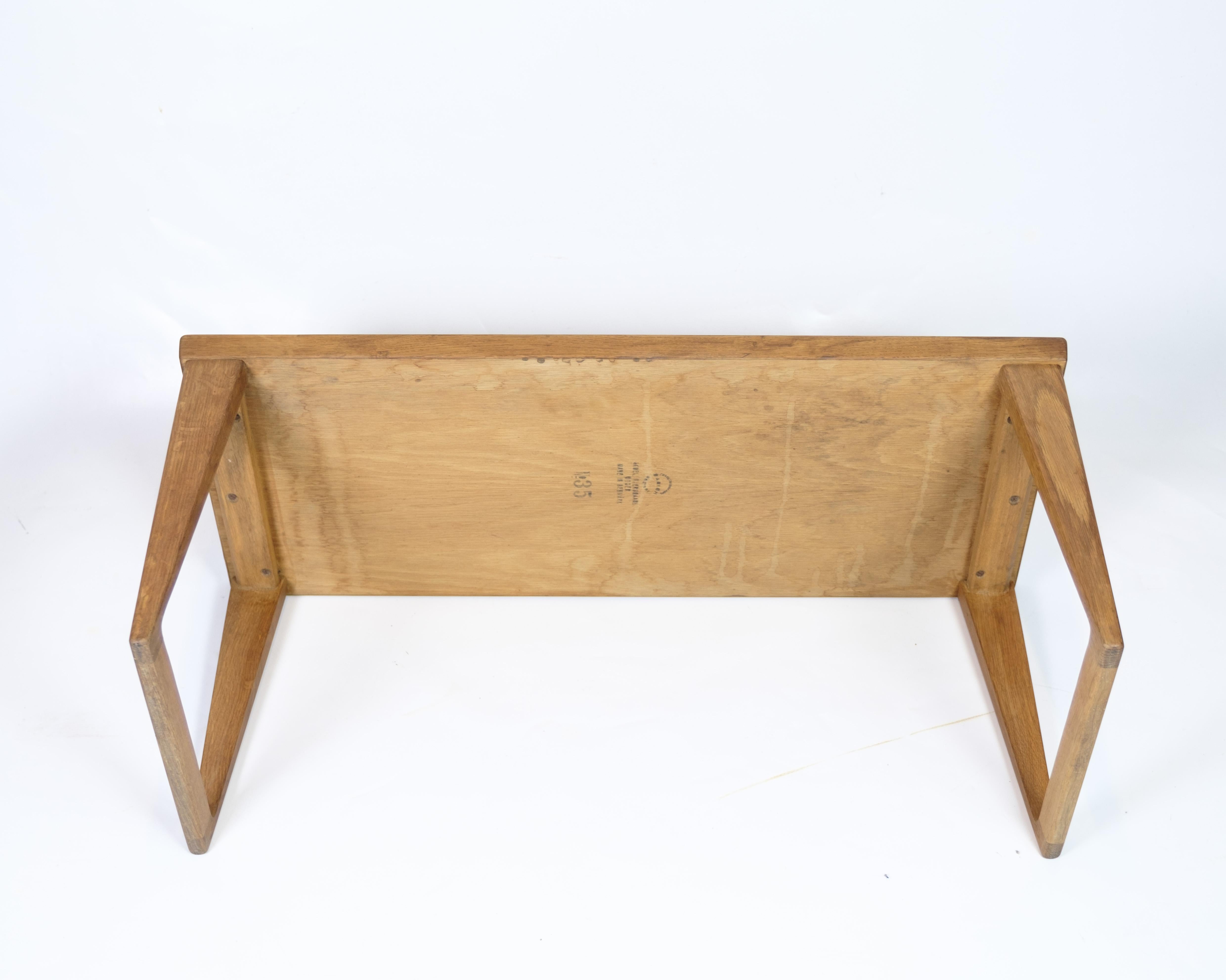 Chêne Table d'appoint/ banc en chêne d' Aksel Kjersgaard pour le mobilier Odder dans les années 1960 en vente