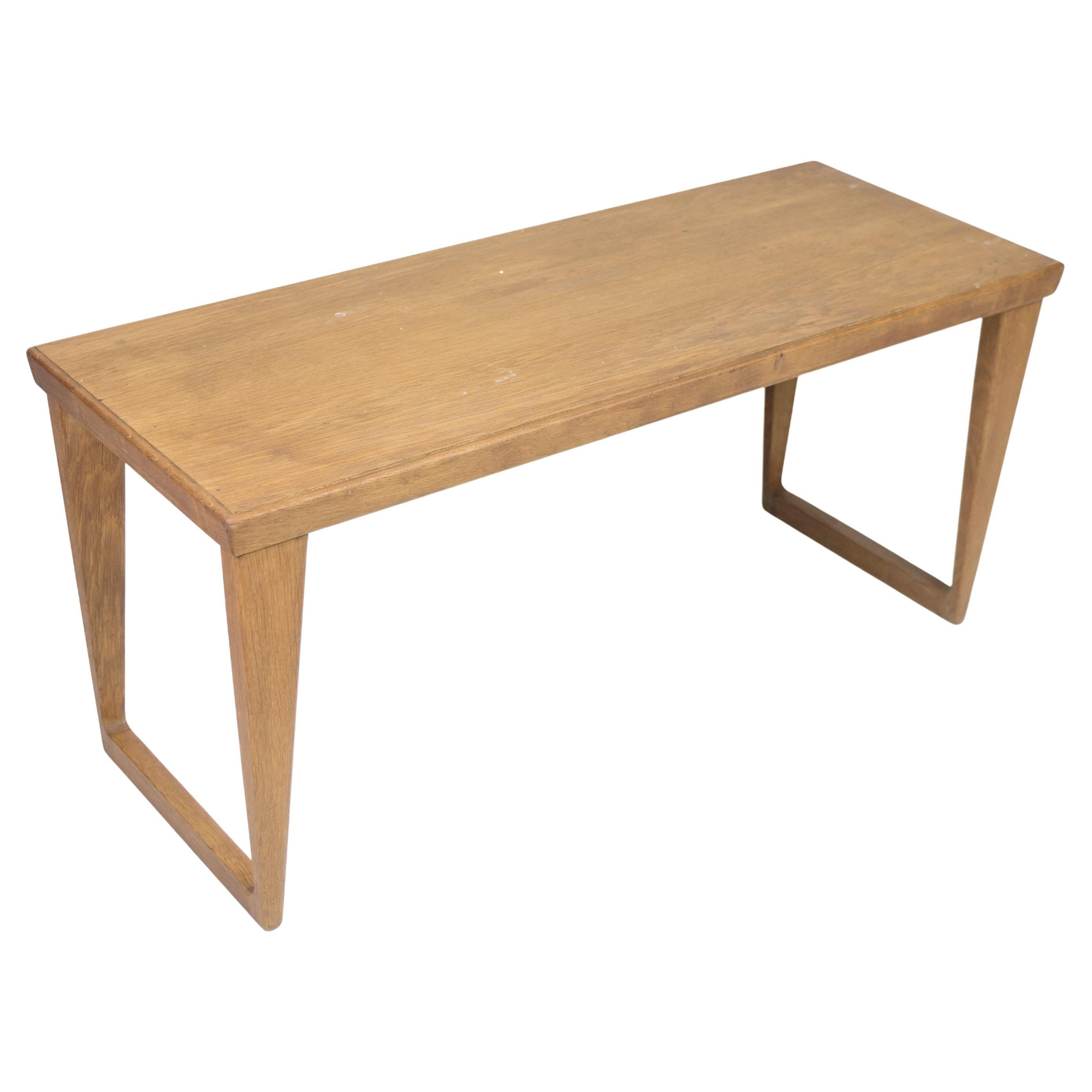 Side table / Bench in Oak by Aksel Kjersgaard for Odder furniture in 1960s