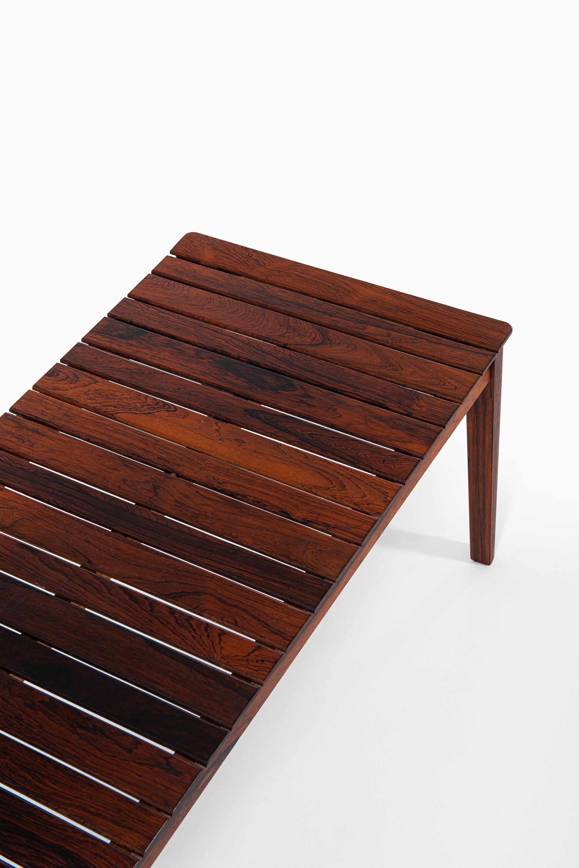 Scandinavian Modern Side Table / Bench in Solid Rosewood Produced by Alberts in Tibro, Sweden